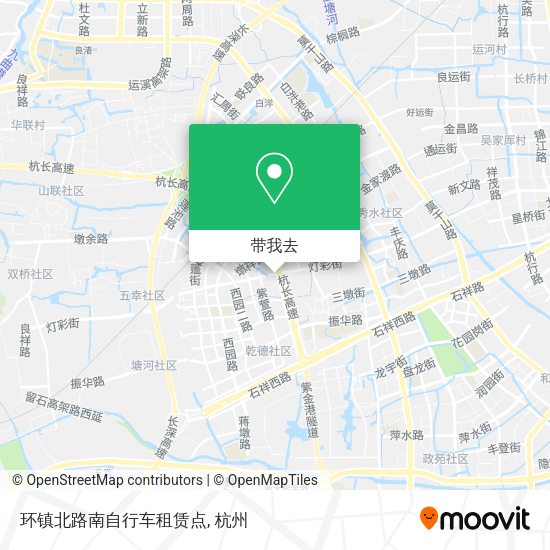 环镇北路南自行车租赁点地图