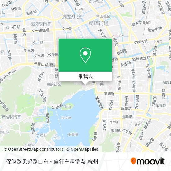 保俶路凤起路口东南自行车租赁点地图