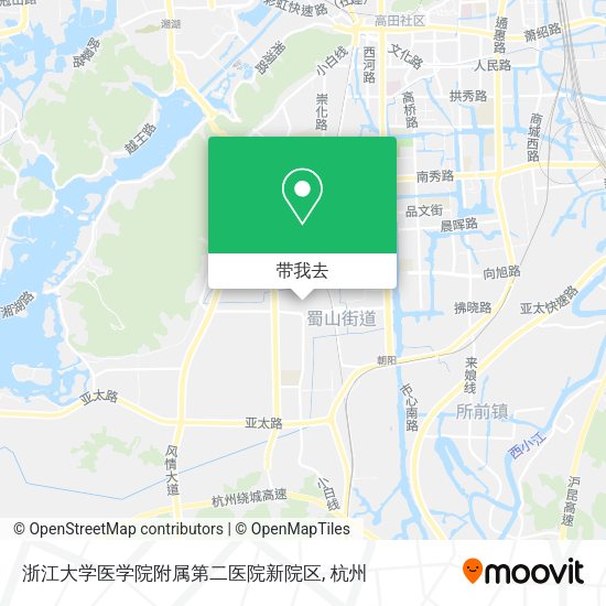 浙江大学医学院附属第二医院新院区地图