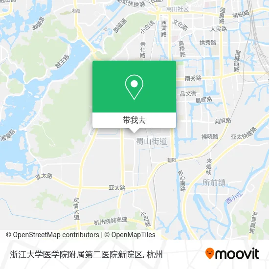 浙江大学医学院附属第二医院新院区地图