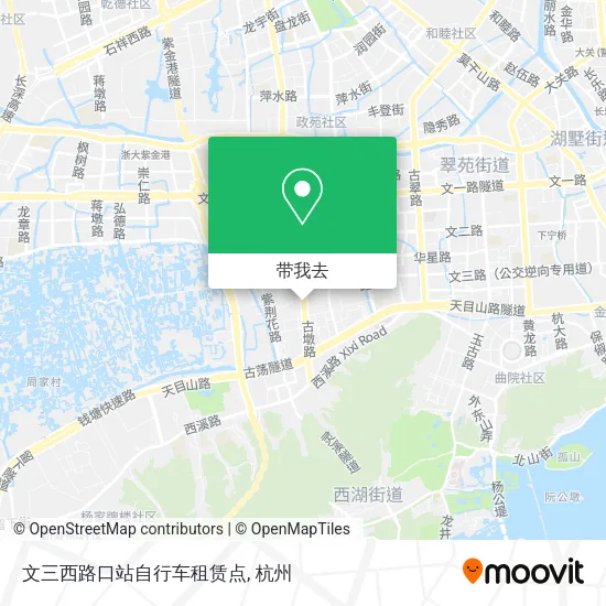 文三西路口站自行车租赁点地图