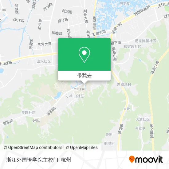 浙江外国语学院主校门地图