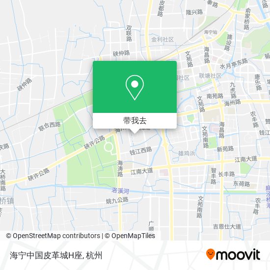 海宁中国皮革城H座地图