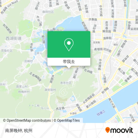 南屏晚钟地图