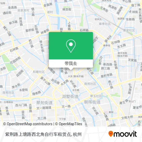 紫荆路上塘路西北角自行车租赁点地图