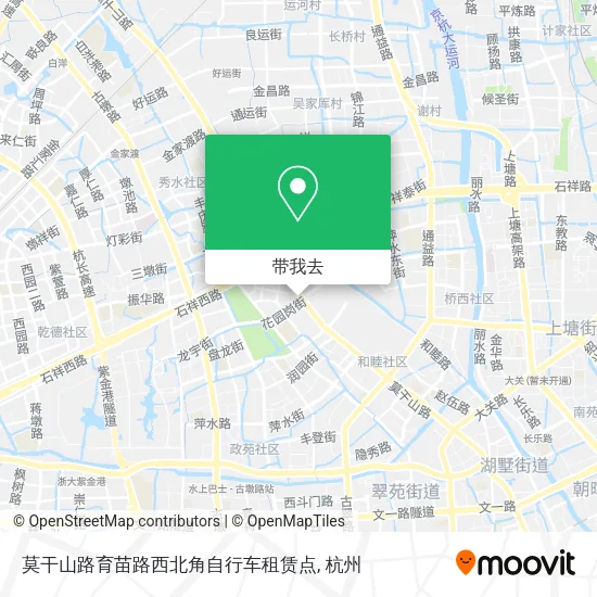 莫干山路育苗路西北角自行车租赁点地图
