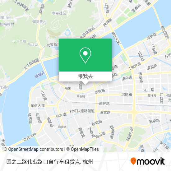 园之二路伟业路口自行车租赁点地图