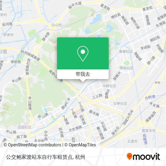 公交鲍家渡站东自行车租赁点地图