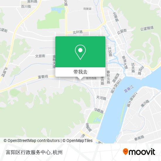 富阳区行政服务中心地图