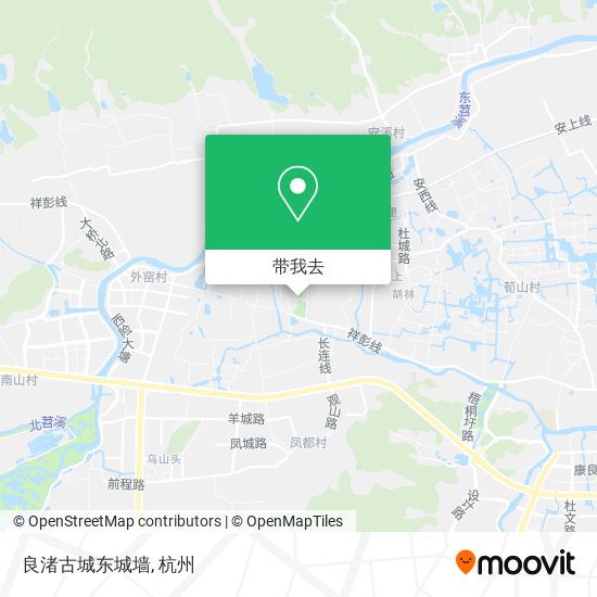 良渚古城东城墙地图