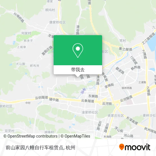 前山家园八幢自行车租赁点地图
