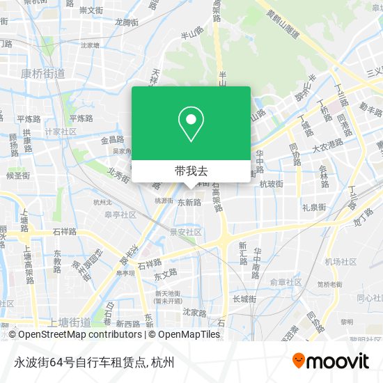 永波街64号自行车租赁点地图