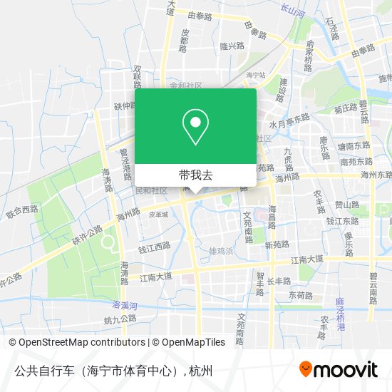 公共自行车（海宁市体育中心）地图