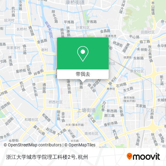 浙江大学城市学院理工科楼2号地图