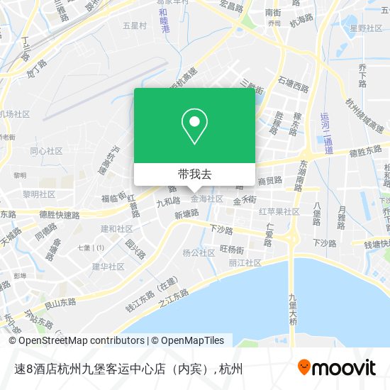 速8酒店杭州九堡客运中心店（内宾）地图