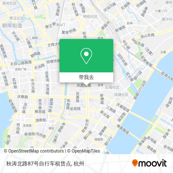 秋涛北路87号自行车租赁点地图