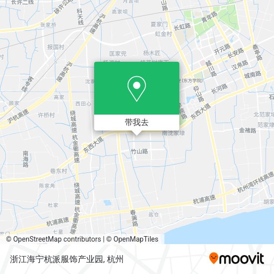 浙江海宁杭派服饰产业园地图