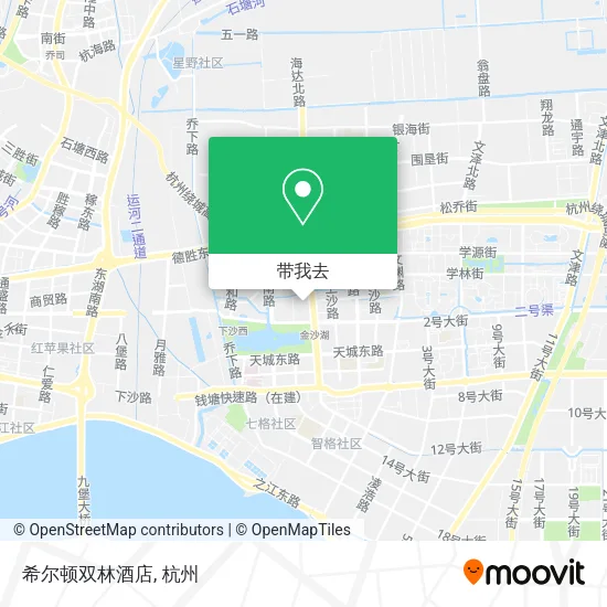 希尔顿双林酒店地图