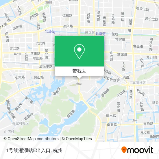 1号线湘湖站E出入口地图