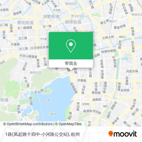 1路(凤起路十四中-小河路公交站)地图