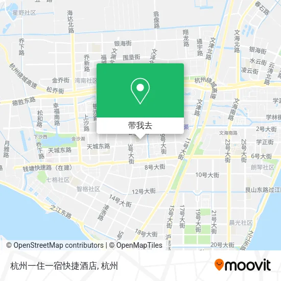 杭州一住一宿快捷酒店地图