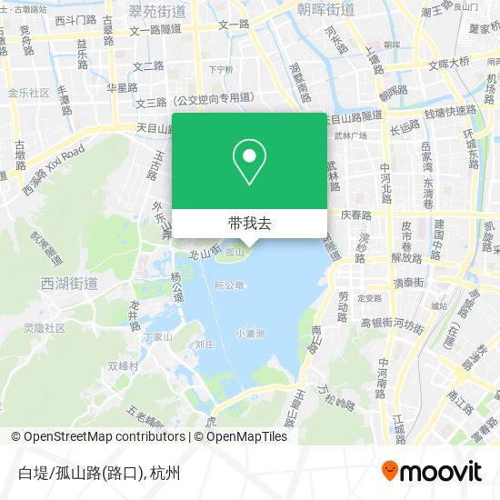 白堤/孤山路(路口)地图
