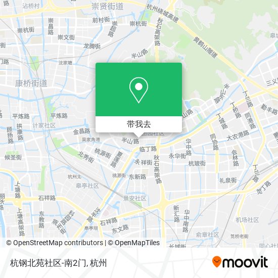 杭钢北苑社区-南2门地图