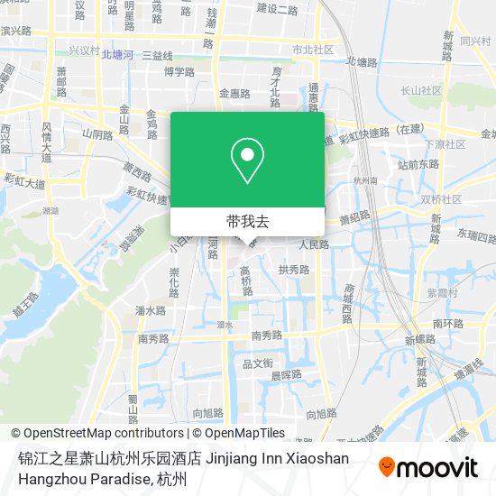 锦江之星萧山杭州乐园酒店 Jinjiang Inn Xiaoshan Hangzhou Paradise地图