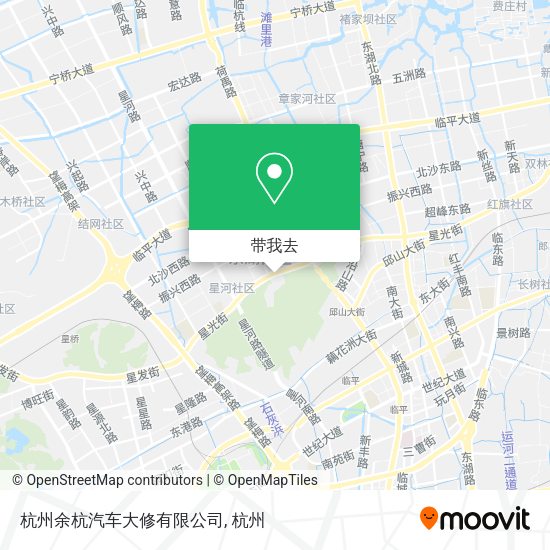 杭州余杭汽车大修有限公司地图