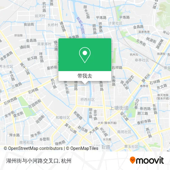 湖州街与小河路交叉口地图