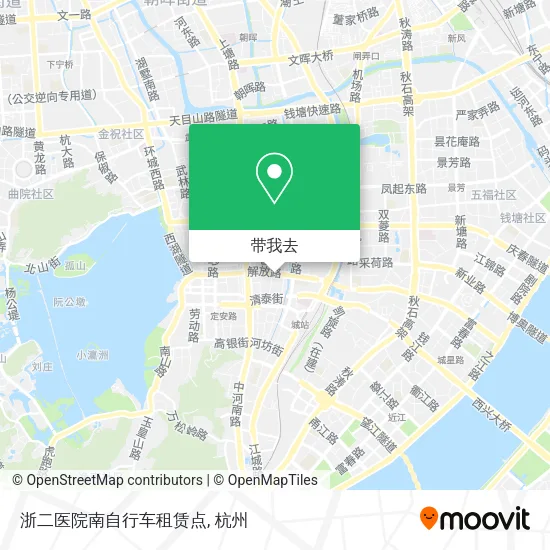 浙二医院南自行车租赁点地图