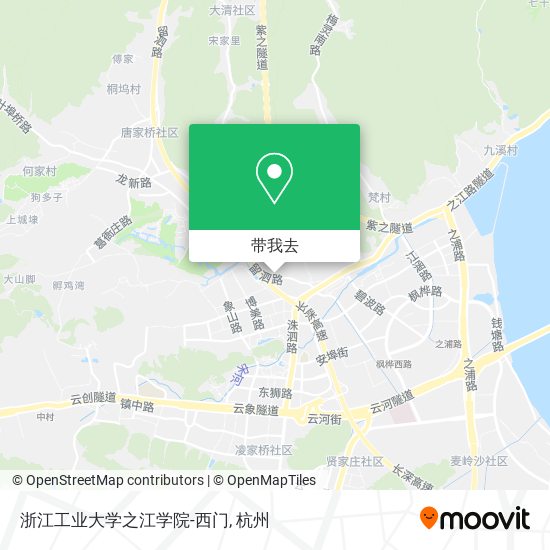 浙江工业大学之江学院-西门地图