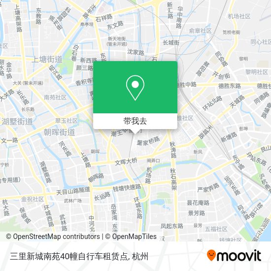 三里新城南苑40幢自行车租赁点地图