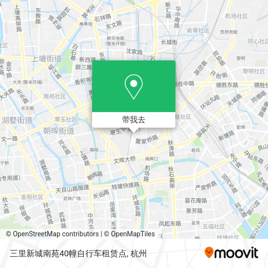 三里新城南苑40幢自行车租赁点地图