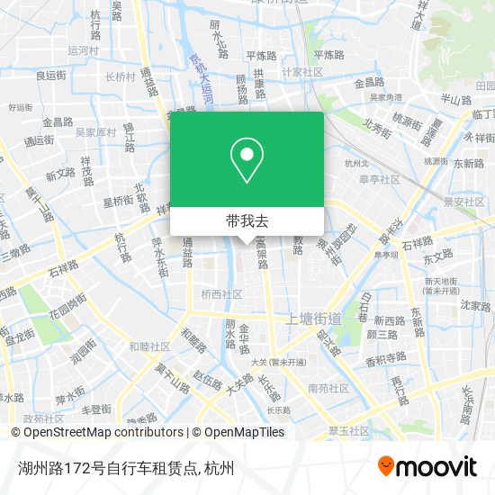 湖州路172号自行车租赁点地图