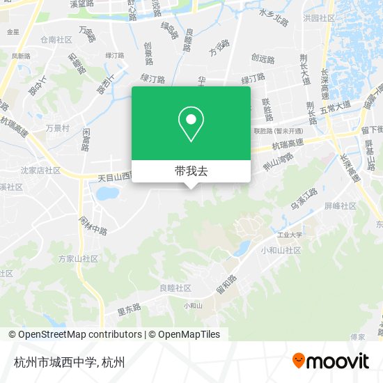 杭州市城西中学地图