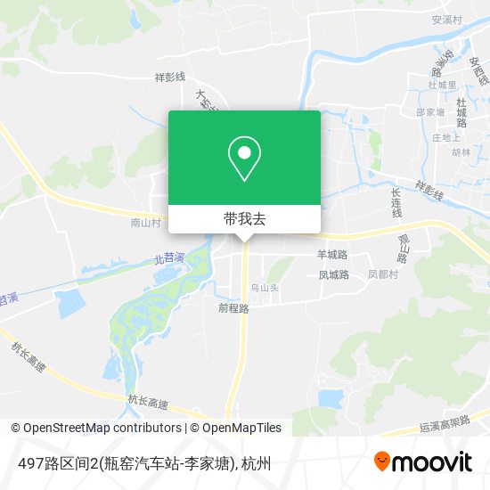 497路区间2(瓶窑汽车站-李家塘)地图