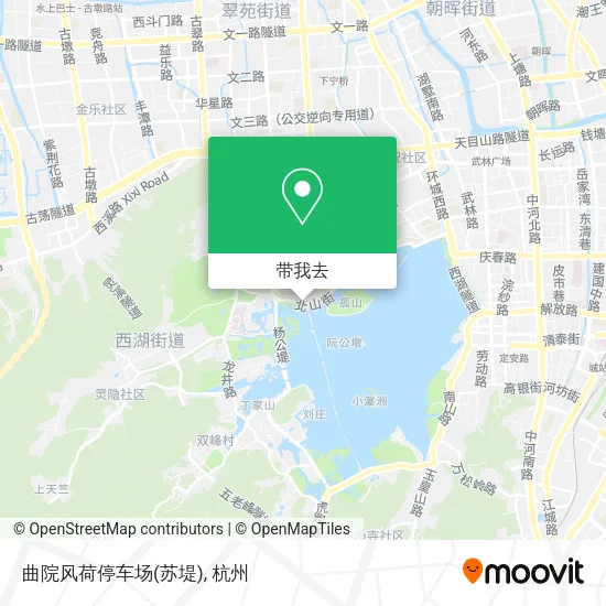 曲院风荷停车场(苏堤)地图