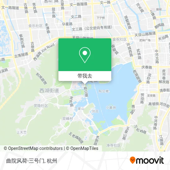曲院风荷-三号门地图