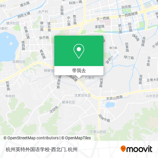 杭州英特外国语学校-西北门地图