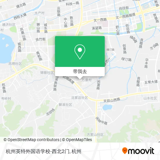 杭州英特外国语学校-西北2门地图