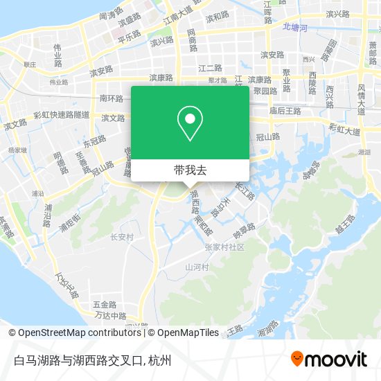白马湖路与湖西路交叉口地图