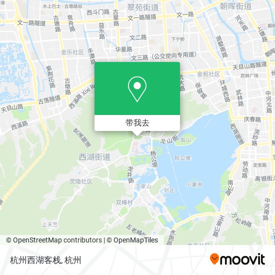 杭州西湖客栈地图