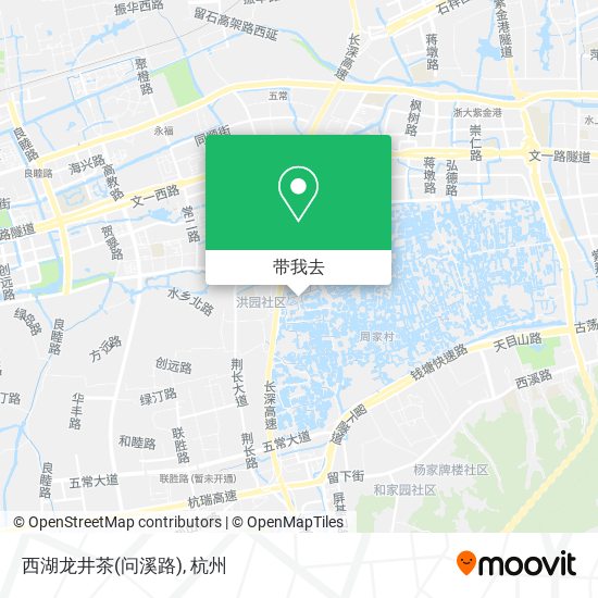 西湖龙井茶(问溪路)地图