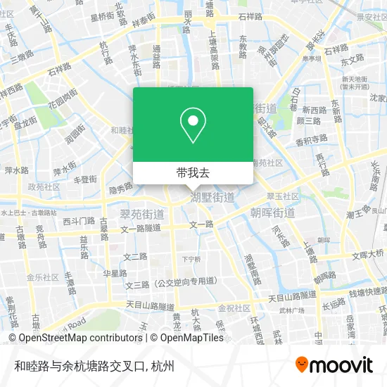 和睦路与余杭塘路交叉口地图