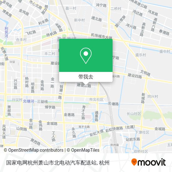 国家电网杭州萧山市北电动汽车配送站地图