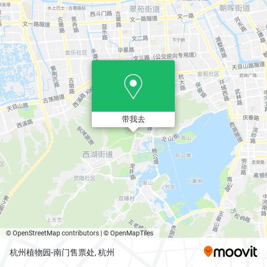 杭州植物园-南门售票处地图