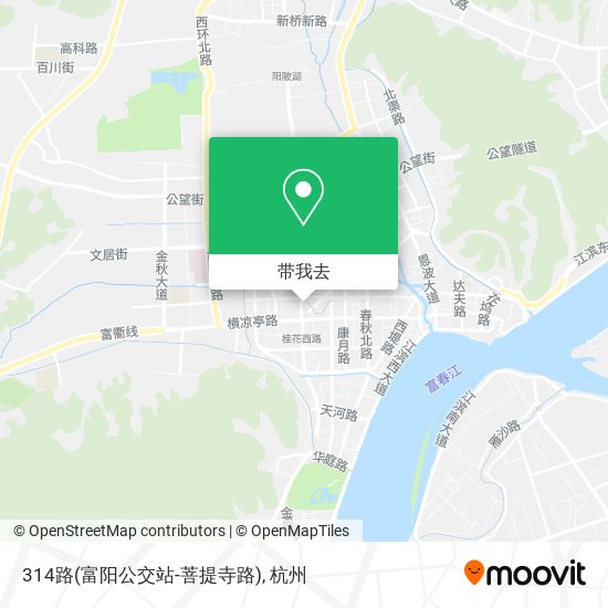 314路(富阳公交站-菩提寺路)地图