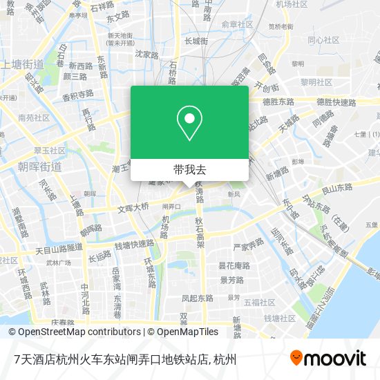 7天酒店杭州火车东站闸弄口地铁站店地图