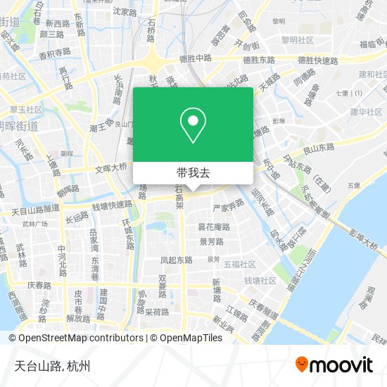 天台山路地图